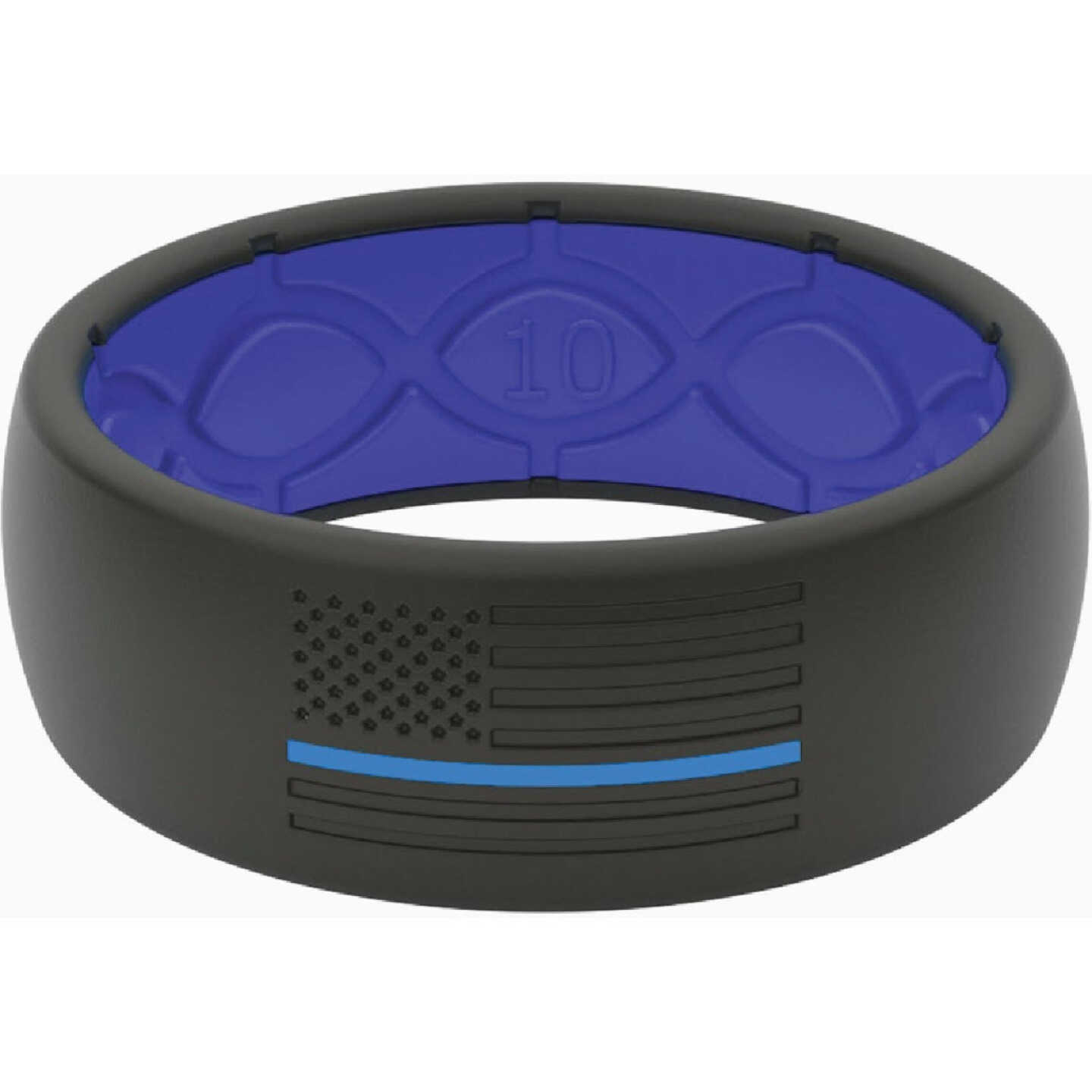 Groove Life Groove Ring Hero Police Blue Flag Ring Size 9 Image 1