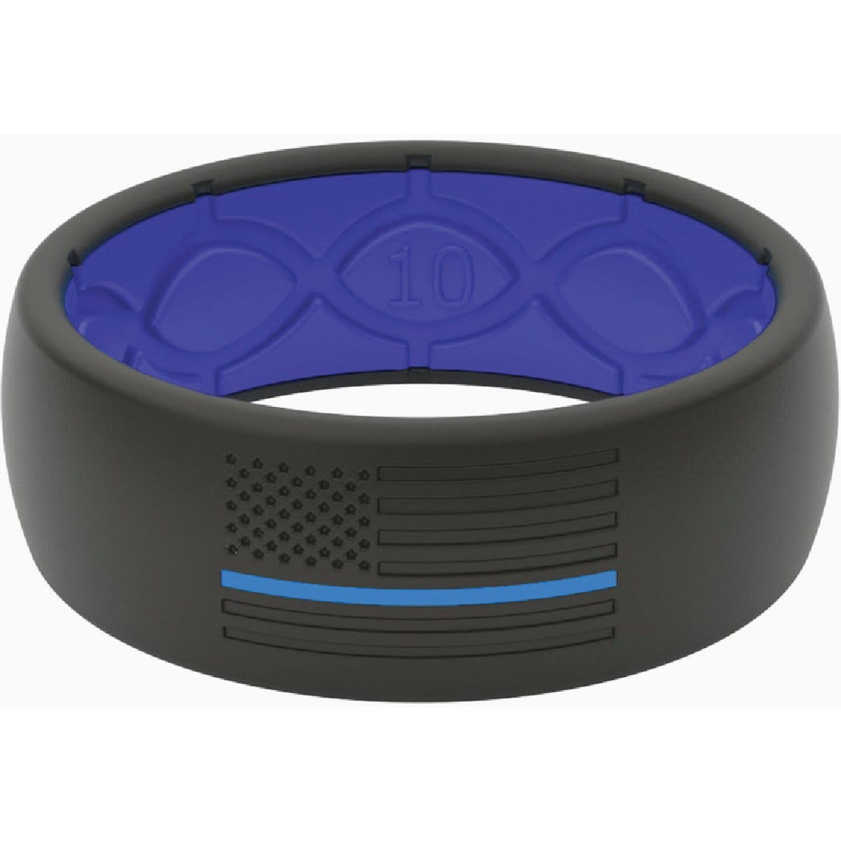 Groove Life Groove Ring Hero Police Blue Flag Ring Size 10