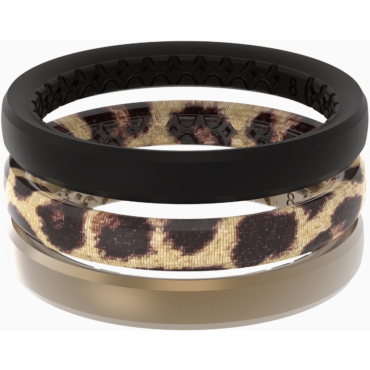 Groove Life Groove Ring Leopard 3 Band Stackable Set Size 8