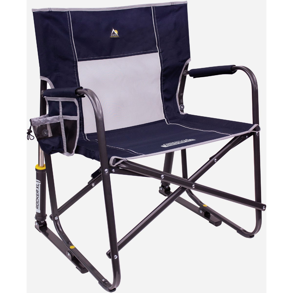 GCI Outdoor Freestyle Indigo Nylon/Polyester Mesh XL Rocker Folding Chair