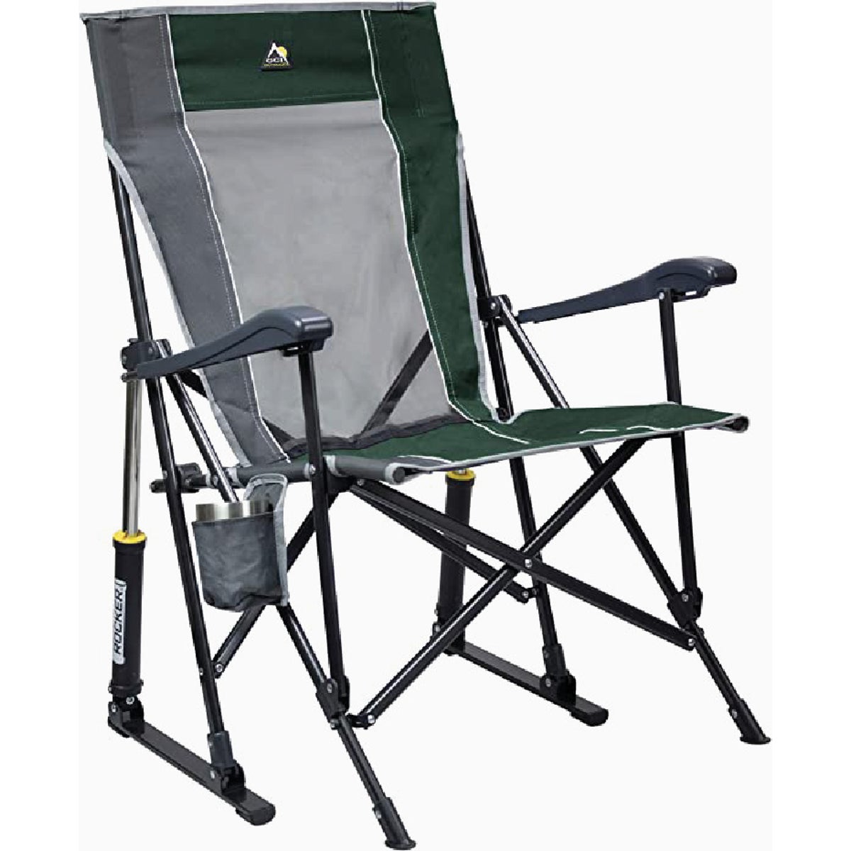 GCI Outdoor RoadTrip Green Nylon/Polyester Rocker Folding Chair