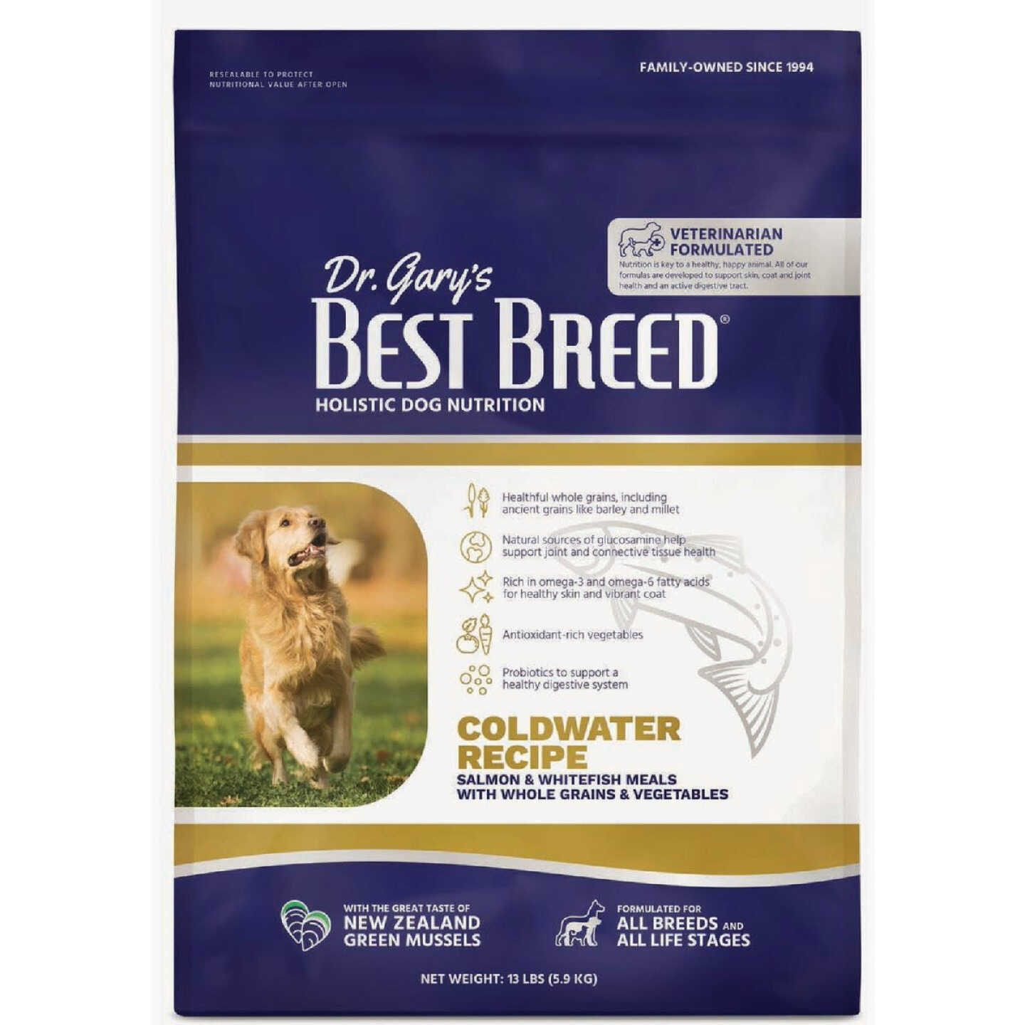 Dr. Gary's Best Breed 13 Lb. Coldwater Recipe Dry Dog Food Image 1