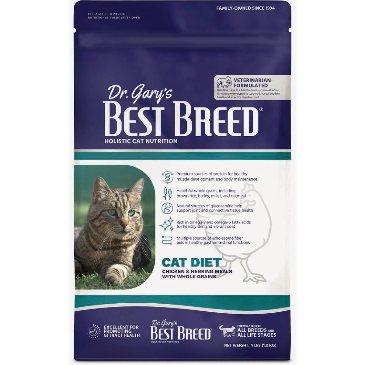 Dr. Gary's Best Breed 4 Lb. Cat Diet Dry Cat Food