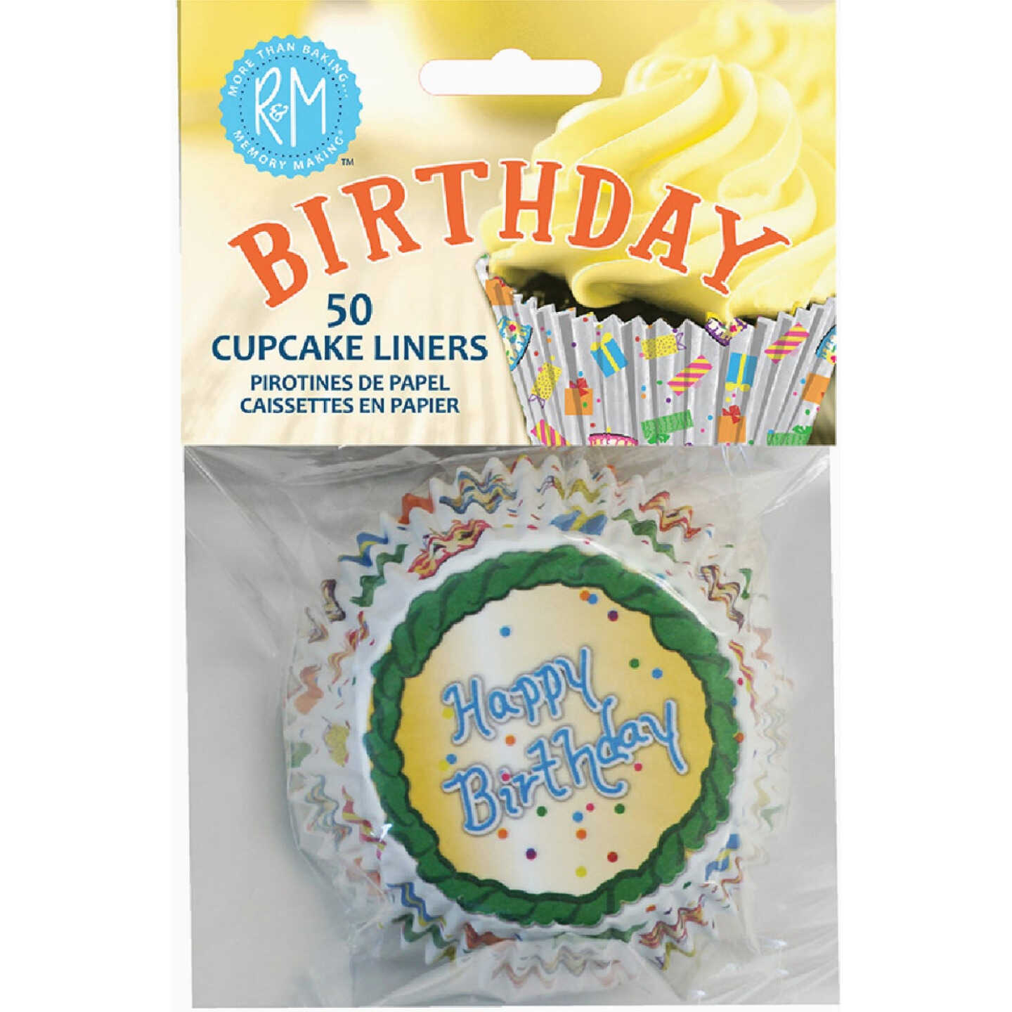 R&M Birthday Cupcake/Muffin Baking Cups (50-Count) Image 1