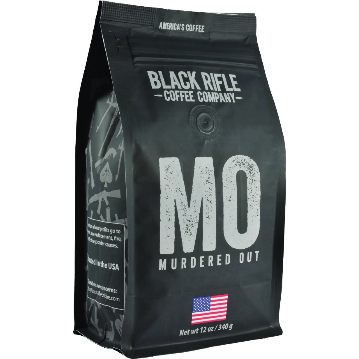 Black Rifle Coffee Company Murdered Out Extra Dark Roast Whole Bean Coffee, 12 Oz.