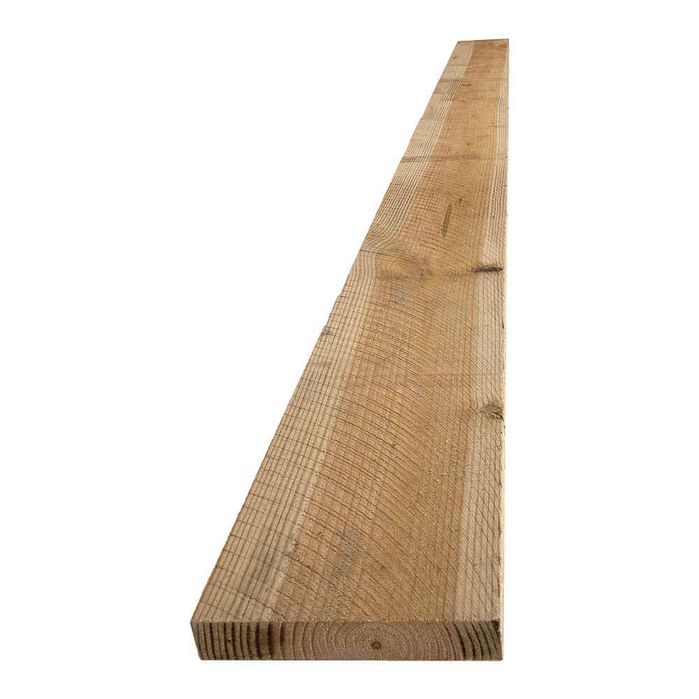 1 In. x 8 In. x 16 Ft. Marine Grade Rough Treated Lumber