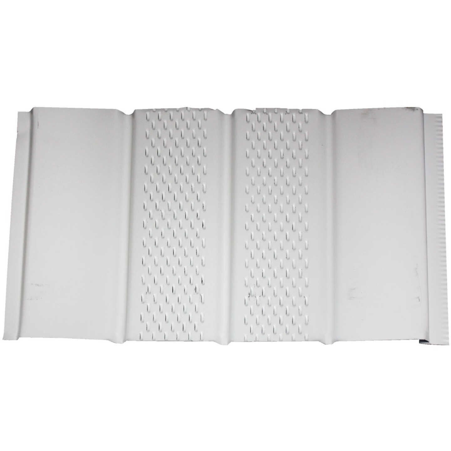 Klauer 16 In. White Center Vented Aluminum Soffit Image 1