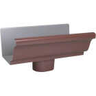 Spectra Metals 5 In. K Style Aluminum Brown Gutter Round Drop Outlet Image 1
