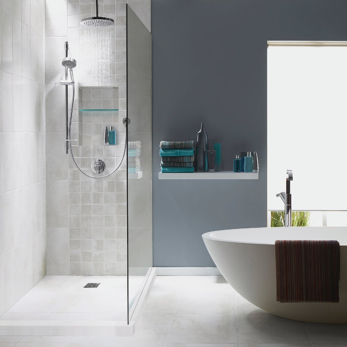 M-D Building Products PROVA 32 In. x 60 In. Offset Drain Shower Kit Image 2
