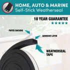 Frost King 9/16 In. x 10 Ft. Black X-Treme Rubber Weatherstrip Tape Image 2