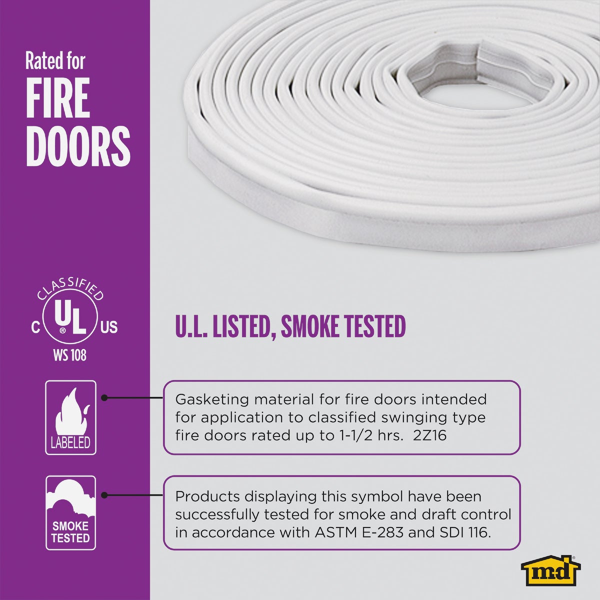 M-D Building Products 20 Ft. White Silicone Gasket Seal for Doors and Windows Image 3