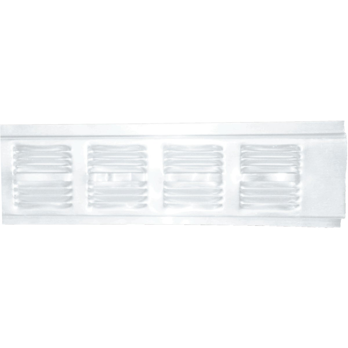 AirVent White Continuous Aluminum Soffit and Under Eave Vent - Retrofit