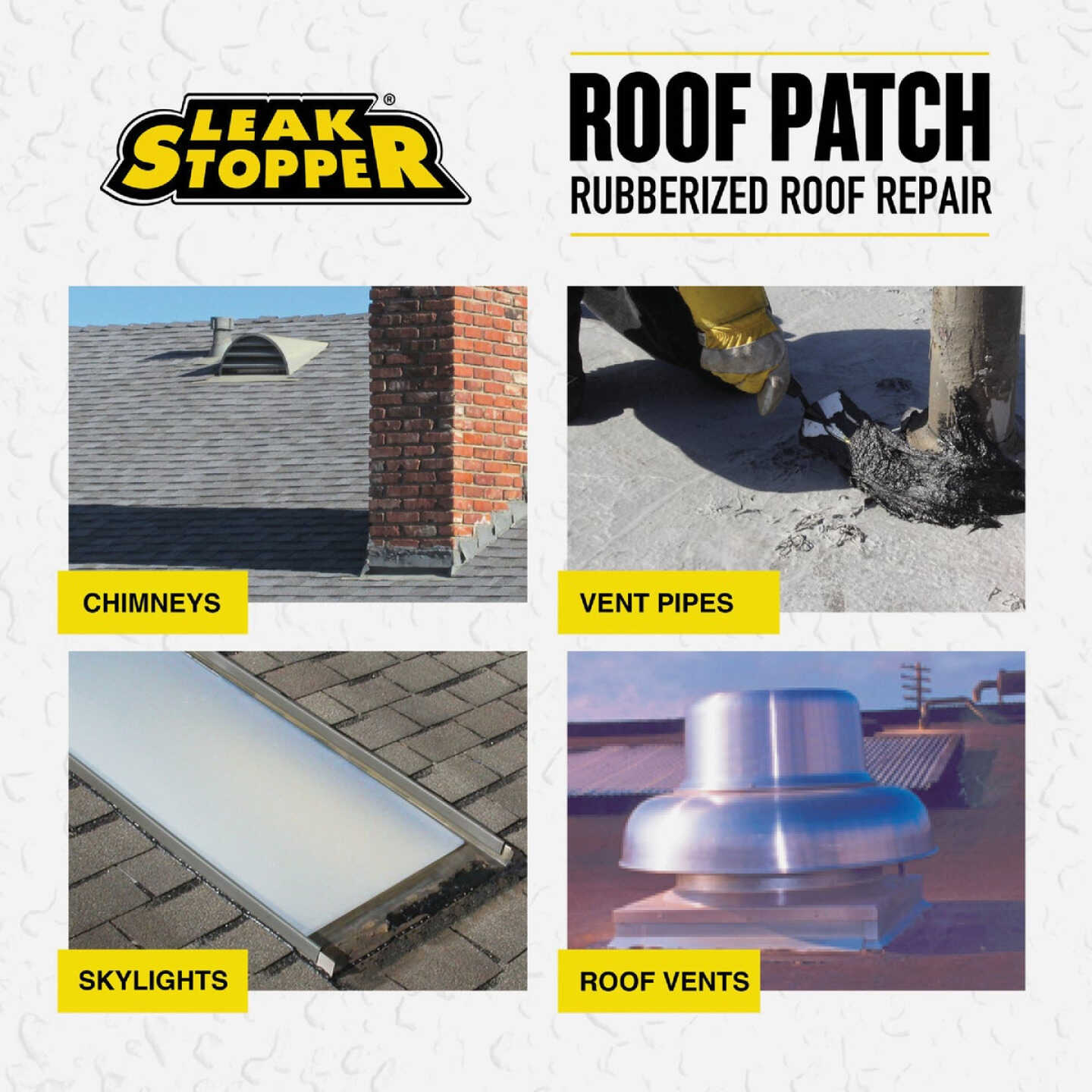 Black Jack Leak Stopper 10 Oz. Rubberized Roof Patch Image 4