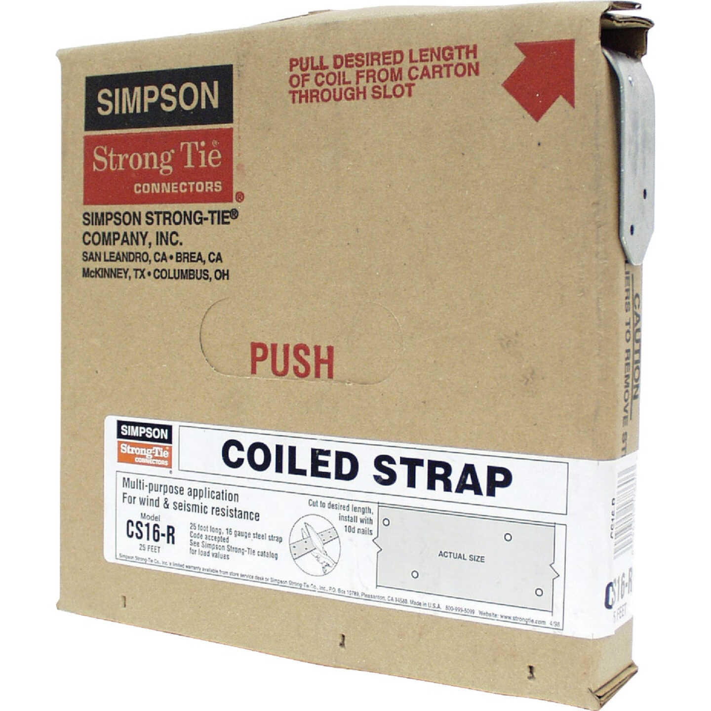 Simpson Strong-Tie 1-1/4 In. x 25 Ft. 16 ga Galvanized Steel Coiled Strapping Image 1