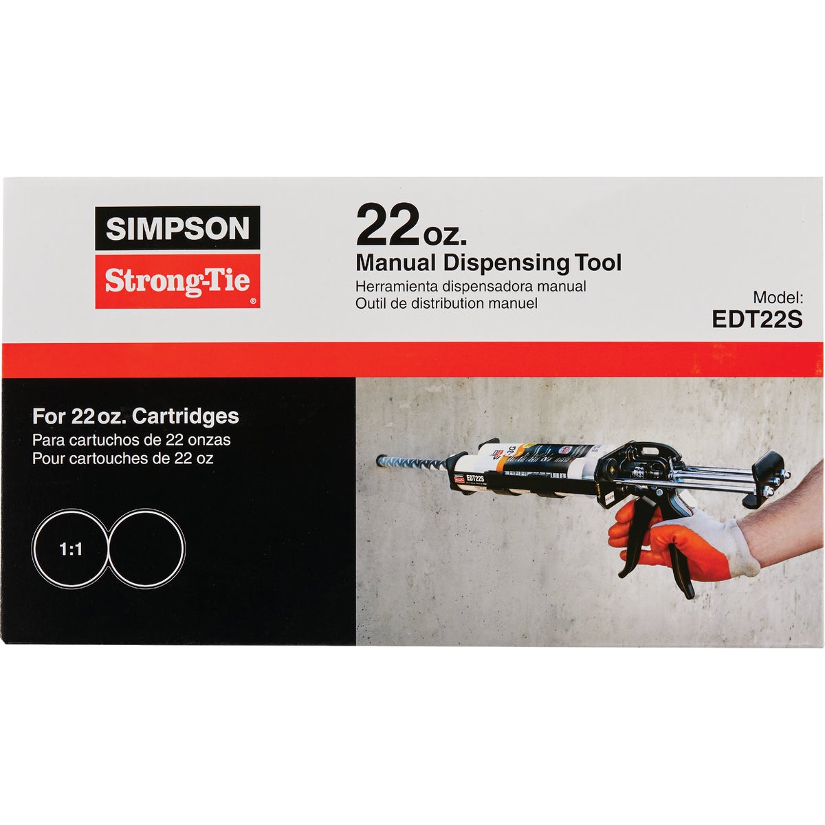 Simpson Strong-Tie EDT22S Steel Dispensing Tool for 22 Oz. Adhesive Cartridges Image 2