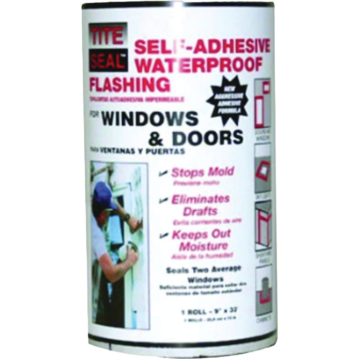 Tite Seal 9 In. x 33 Ft. Waterproof Self-Adhesive Window & Door Flashing