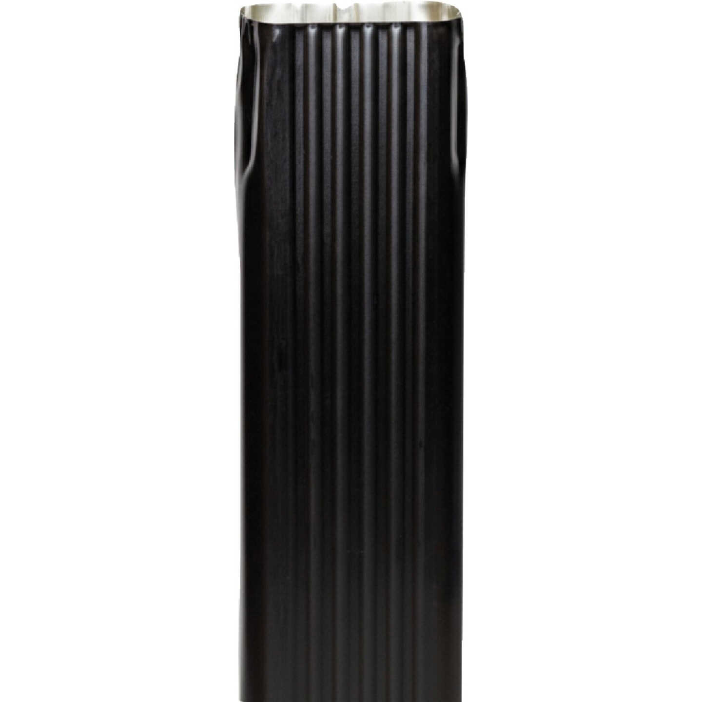 Spectra Metals 2 In. x 3 In. x 15 In. K-Style Black Aluminum Downspout Extension Image 3
