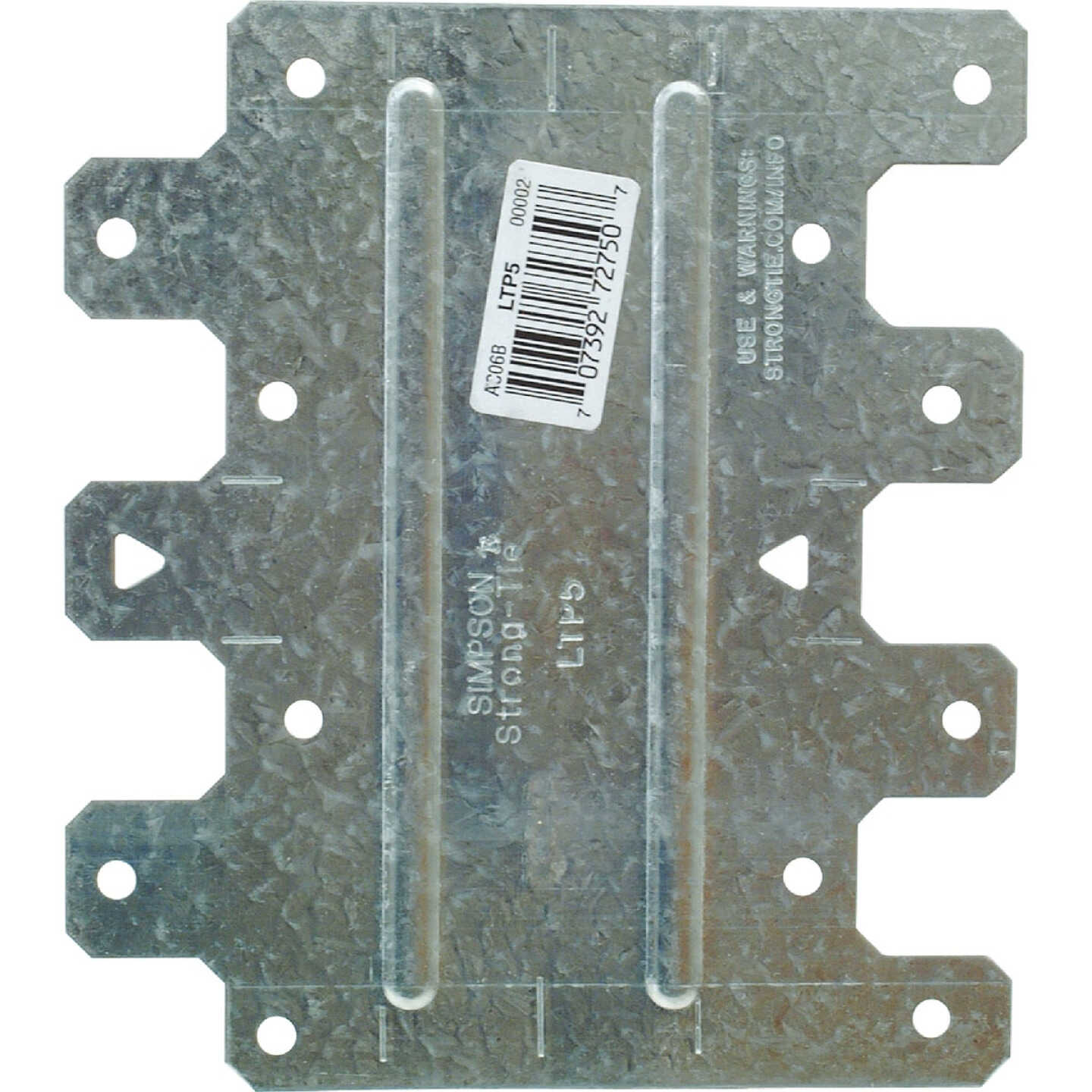 Simpson Strong-Tie 4-1/2 In. W x 5-1/8 In. L 20 ga Galvanized Steel Tie Plate Image 1