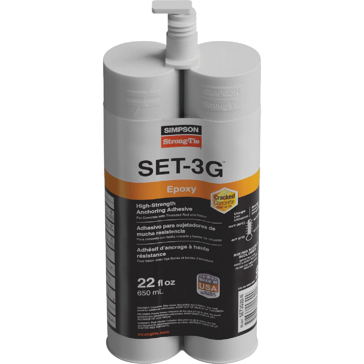 Simpson Strong-Tie 22 Oz. High-Strength Epoxy Adhesive with Nozzle & Extension Image 8