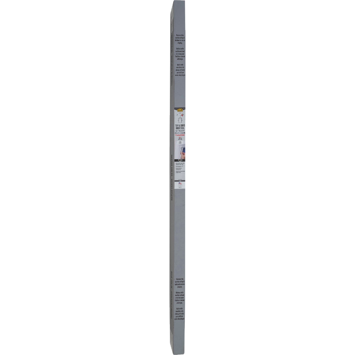 M-D Building Products 81 In. Premium Rubber PLATINUM Top and Sides Door Seal for Doors with Kerf/Channel, White