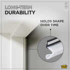 M-D Building Products 81 In. Premium Rubber PLATINUM Top and Sides Door Seal for Doors with Kerf/Channel, White Image 4