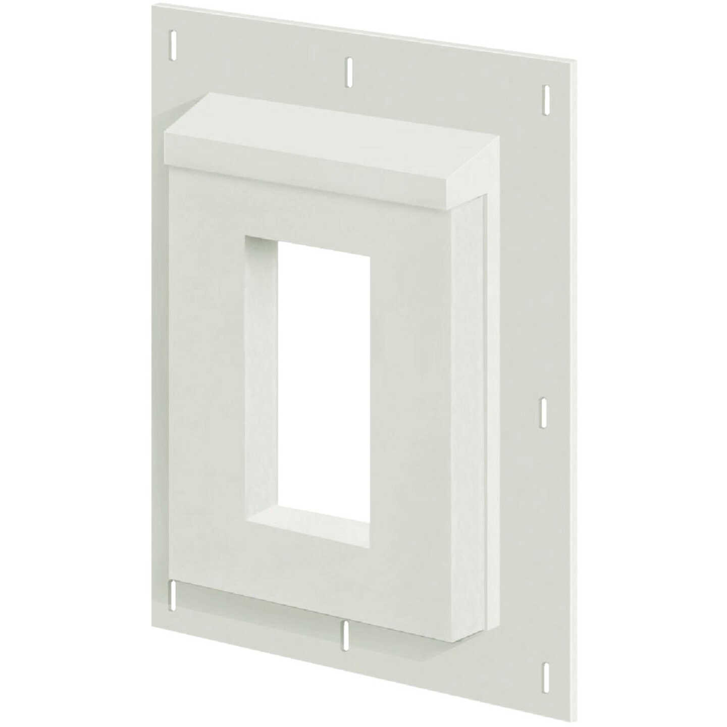 Builders Edge Sturdimount 6" x 8-1/2" Trim White/Paintable Fiber Cement Mounting Blocks Image 1