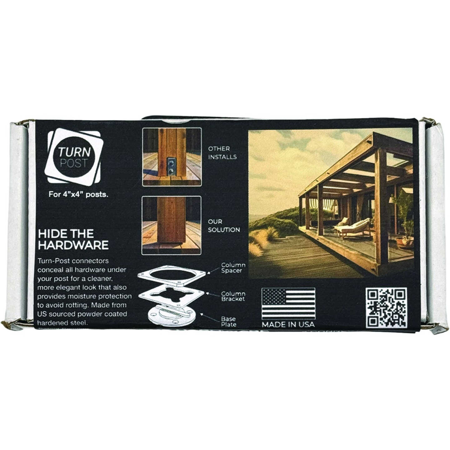Turn-Post 4 In. x 4 In. Steel Post Connector (2-Pack) Image 1