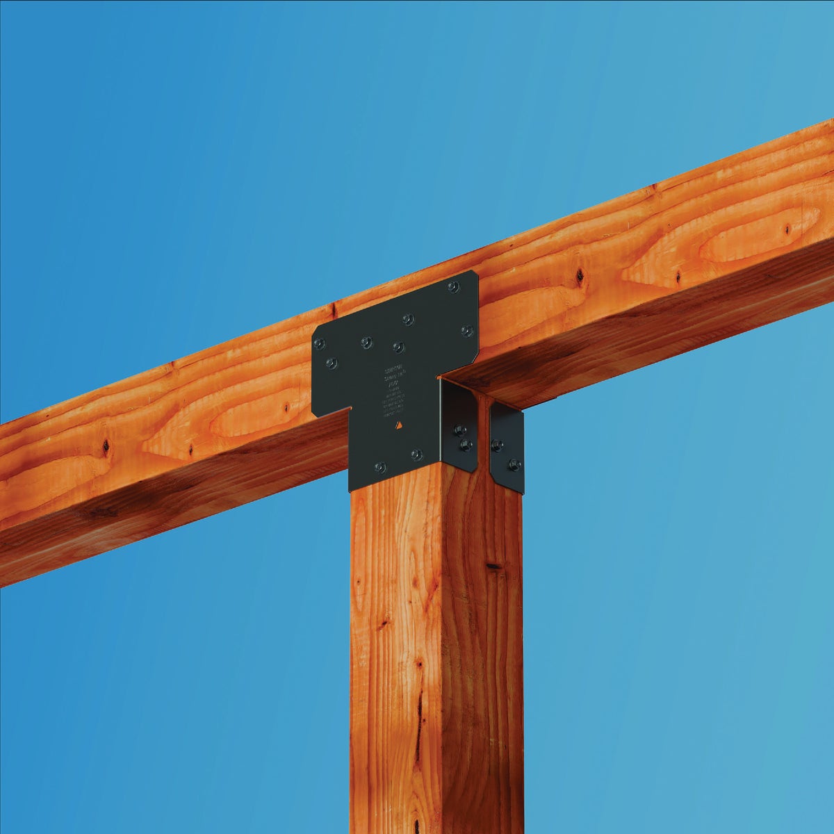 Simpson Strong-Tie Outdoor Accents ZMAX 4 In. x 4 In. Black Adjustable Post Cap Image 2
