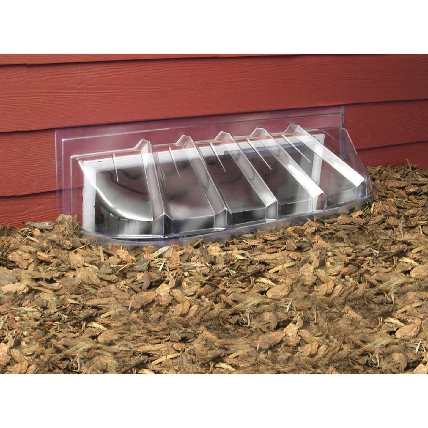 Shape Products 42 In. x 14 In. Straight Ribbed Style Bubble Plastic Window Well Cover Image 1