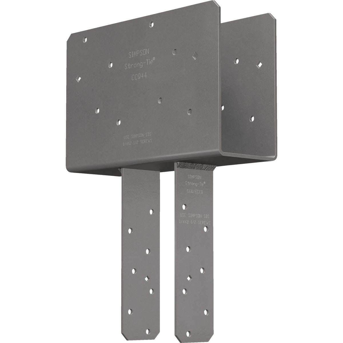 Simpson Strong-Tie 4 In. x 4 In. 7 ga Gray Paint End Column Cap