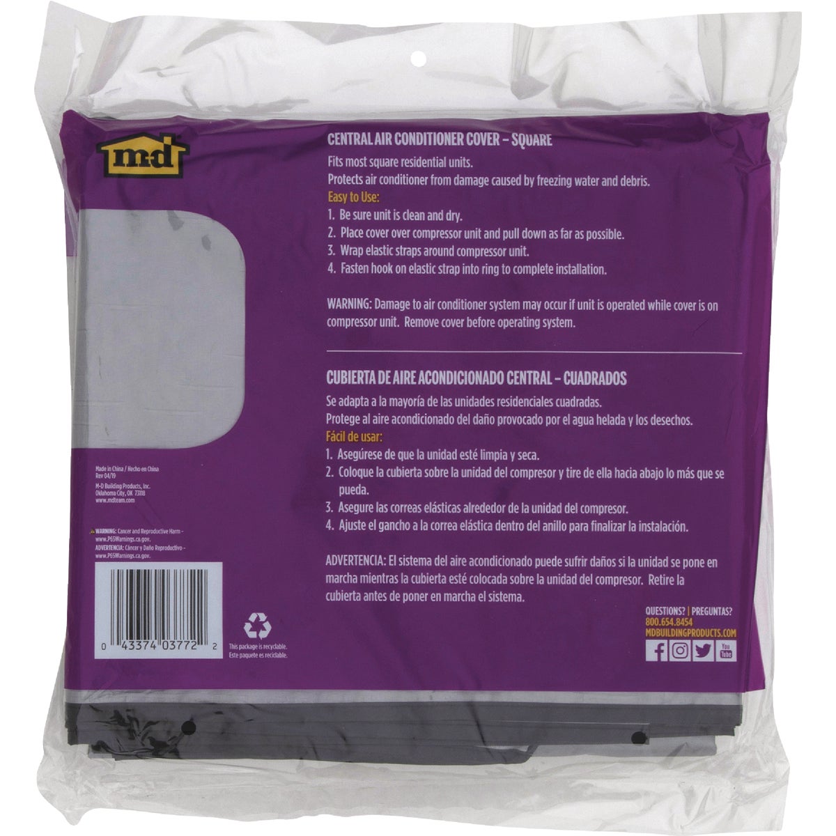 M-D Building Products Silver Air Conditioning Cover for Central Square Units Image 9