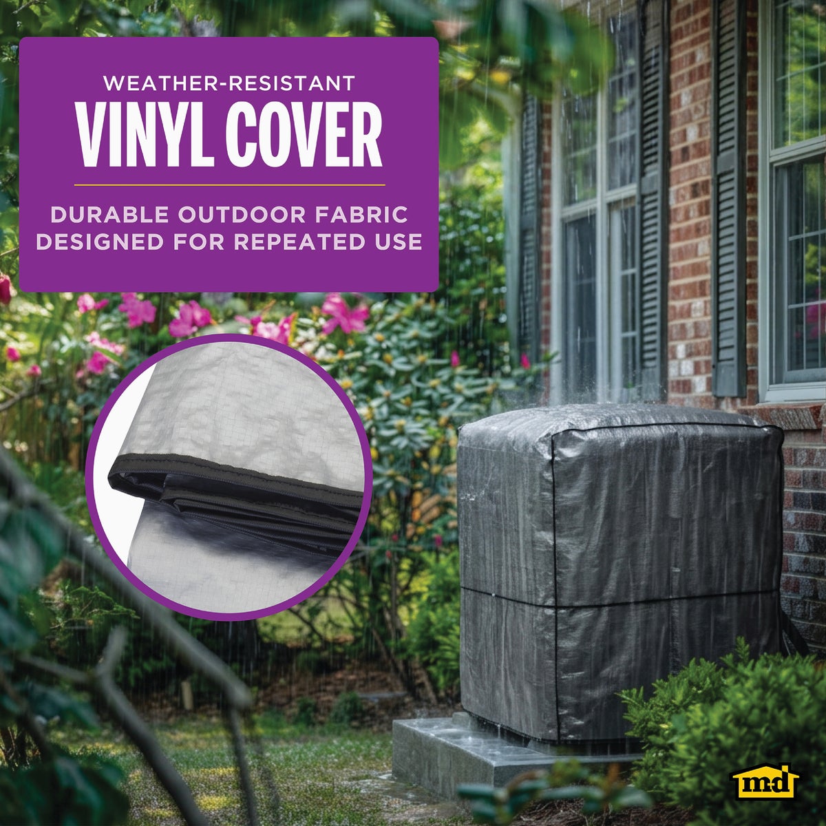 M-D Building Products Silver Air Conditioning Cover for Central Square Units Image 4