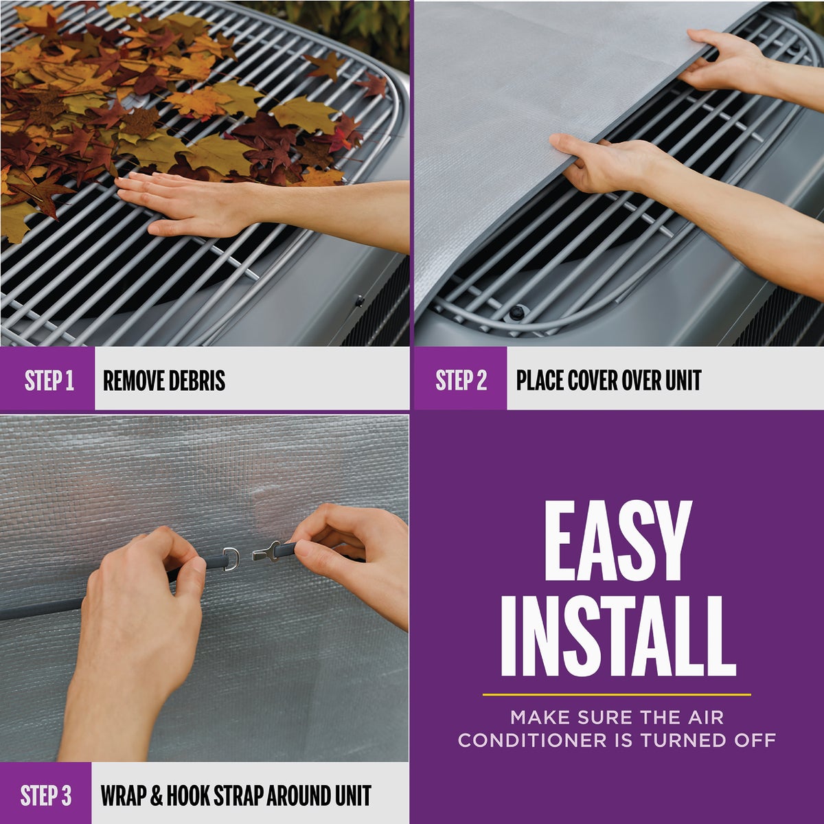 M-D Building Products Silver Air Conditioning Cover for Central Square Units Image 6