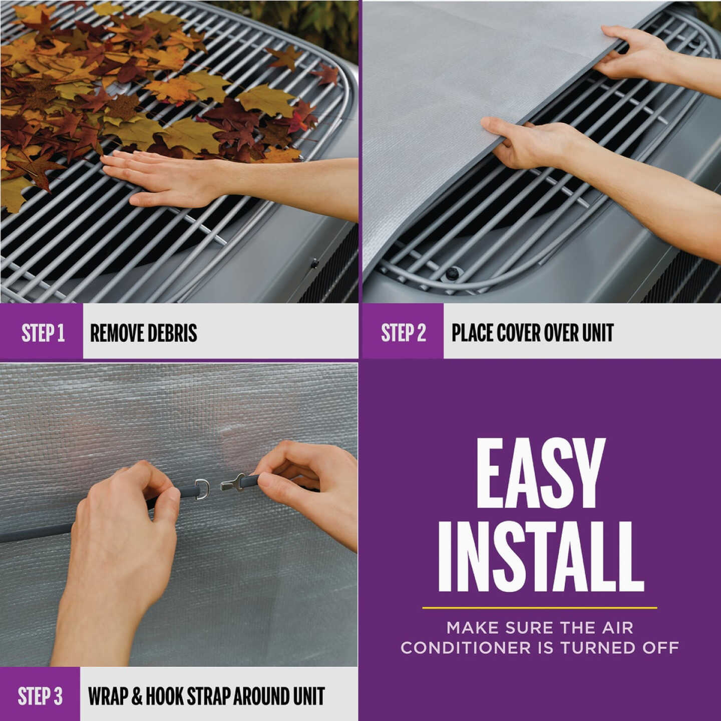 M-D Building Products Silver Air Conditioning Cover for Central Square Units Image 6