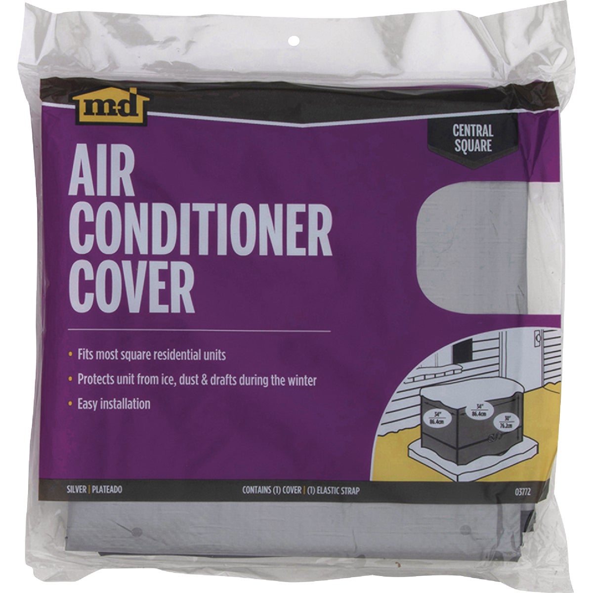 M-D Building Products Silver Air Conditioning Cover for Central Square Units Image 8
