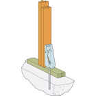 Simpson Strong-Tie 2.89 In. W x 11.5 In. H x 3.32 In. B 14 ga Galvanized Predeflected Holdown Image 2