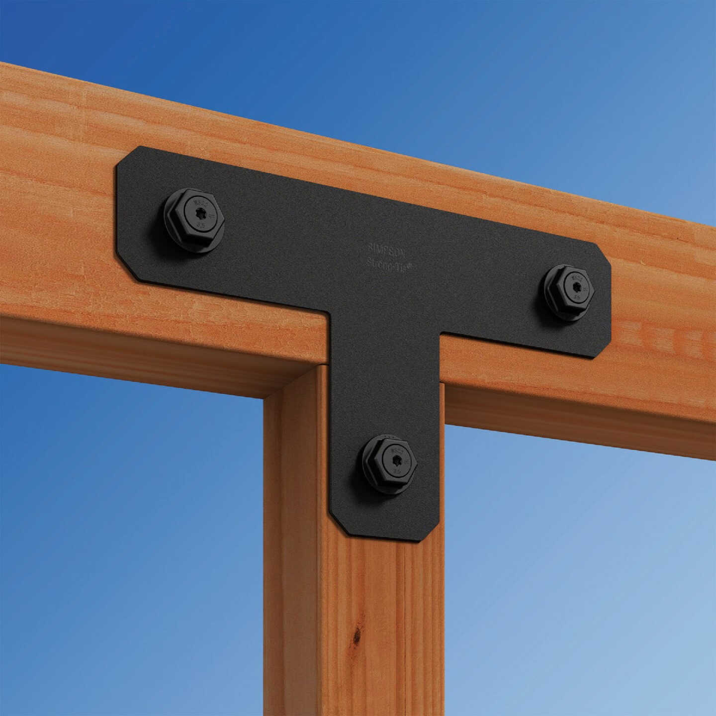 Simpson Strong-Tie Outdoor Accents Avant Collection ZMAX 4X4 Black T Strap Image 4