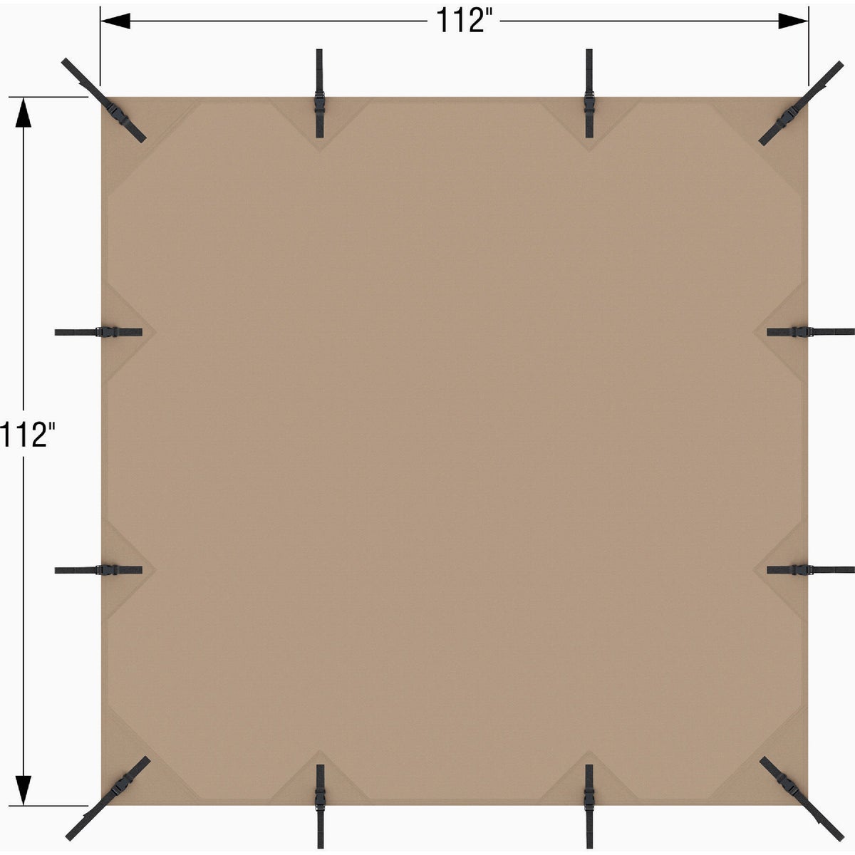 Simpson Strong-Tie Outdoor Accents Sage System Sunshade for 10 Ft. x 10 Ft. Pergola, Gray Image 2