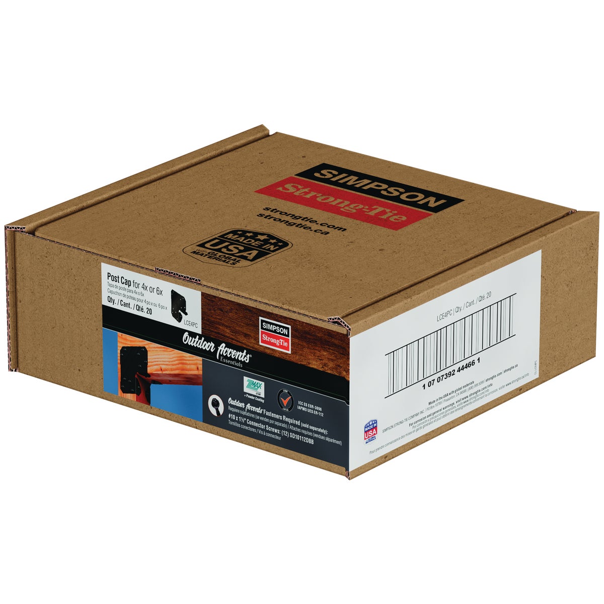 Simpson Strong-Tie Outdoor Accents ZMAX 4X Black End Post Cap Image 5