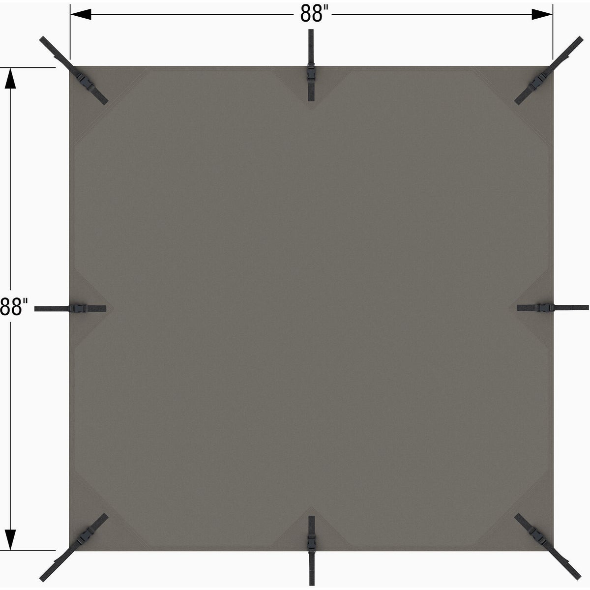 Simpson Strong-Tie Outdoor Accents Sage System Sunshade for 8 Ft. x 8 Ft. Pergola, Gray Image 2