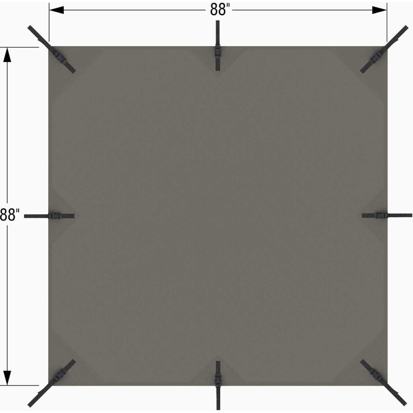 Simpson Strong-Tie Outdoor Accents Sage System Sunshade for 8 Ft. x 8 Ft. Pergola, Gray Image 2