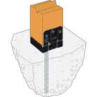 Simpson Strong-Tie ZMAX 4X4 Black Adjustable Standoff Post Base Image 2