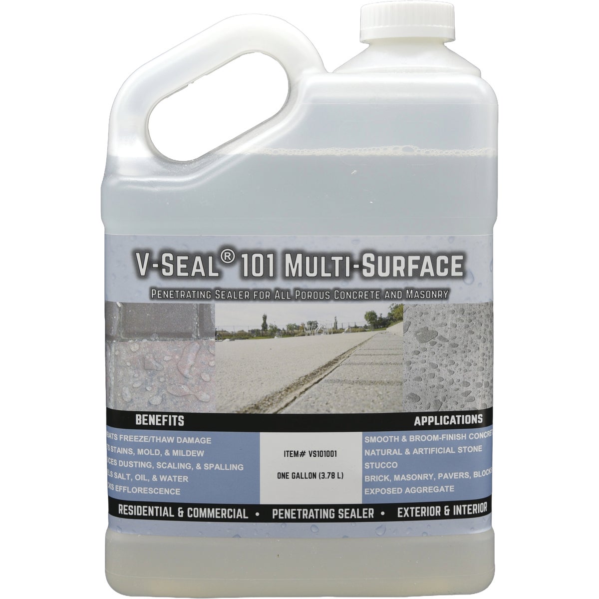 V-Seal 101 Professional-Grade Concrete & Masonry Sealant, 1 Gal.