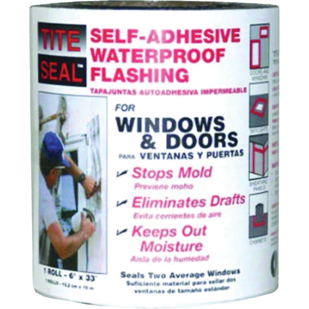 Tite Seal 6 In. x 33 Ft. Waterproof Self-Adhesive Window & Door Flashing