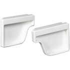 Amerimax 5 In. Traditional K-Style White Vinyl Gutter End Cap, Pair Image 1