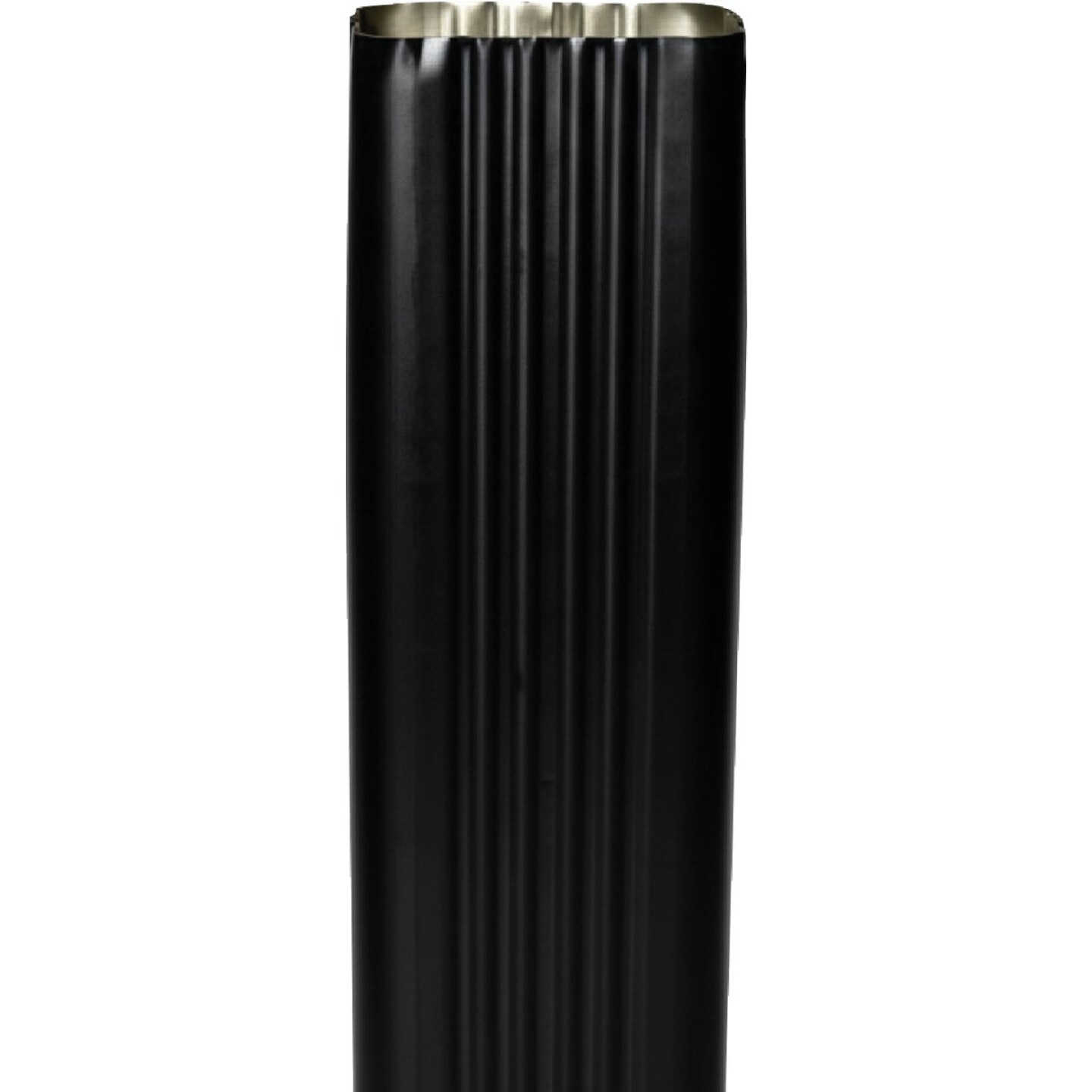 Spectra Metals 3 In. x 4 In. Black Aluminum Downspout Image 1