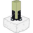 Simpson Strong-Tie ZMAX Galvanized Black Powder-Coated Retrofit Post Base for Double 2x4 Image 4