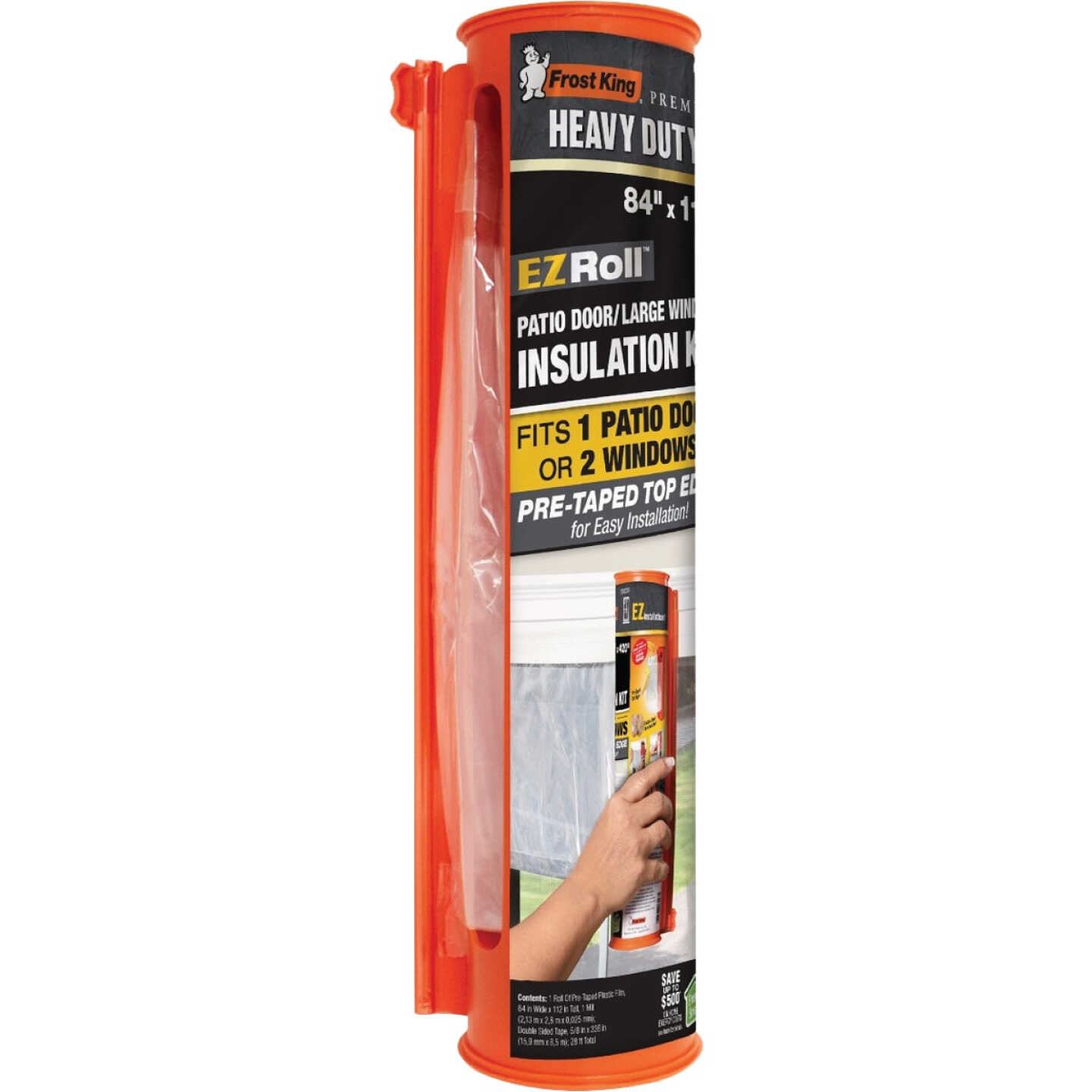 Frost King EZ Roll 84 In. x 112 In. Premium Shrink Patio Door Window Kit Image 1