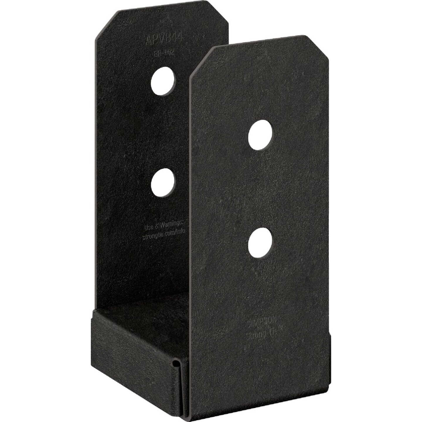 Simpson Strong-Tie Outdoor Accents Avant Collection ZMAX 4X4 Black Post Base Image 1