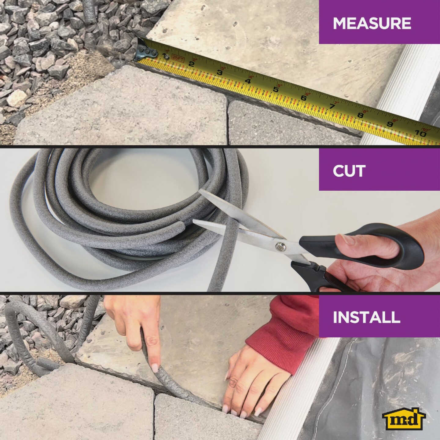 M-D Building Products 10 Ft. Gray Foam Backer Rod for XX-Large 1 In. Gaps and Joints Image 5